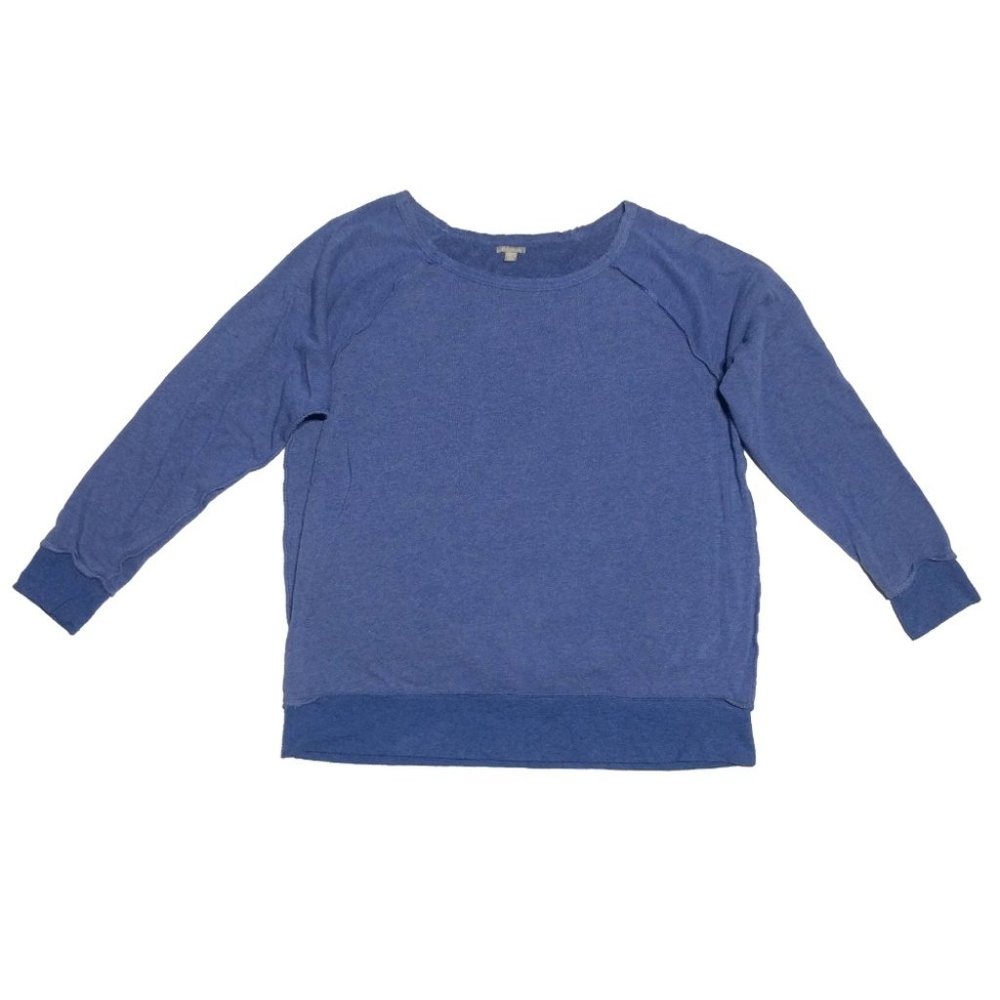 Rubbish Over The Shoulder Blue Oversized Sweater Medium